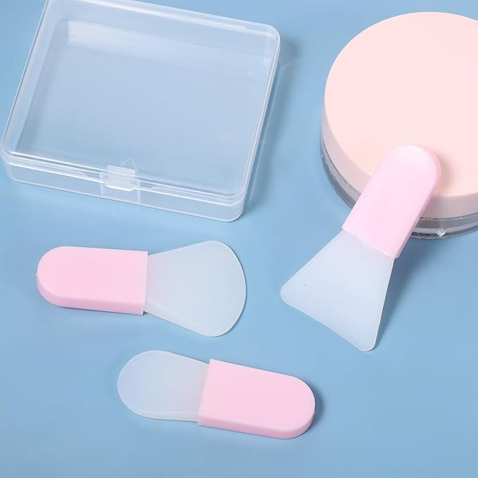 3 Pcs Silicone Face Mask Applicator Face Mask Applicator Brushes Silicone Makeup Brush Mini Makeup Spatula Brush Set Mini Clay Applicators Portable Beauty Tools Set for Cosmetic Masks Eye Cream