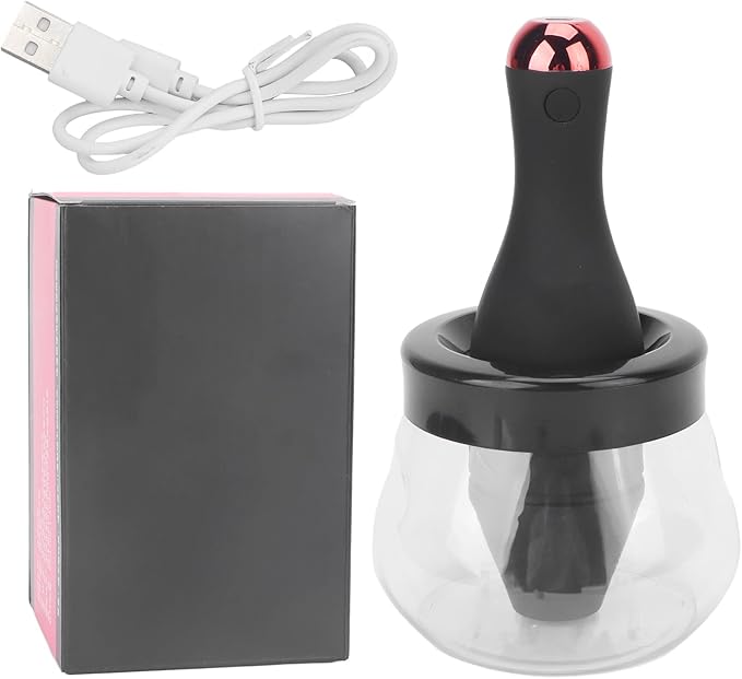 Diydeg Makeup Brush Cleaner and Dryer Machine, 2 Gears USB Rechargeable Fast Electric Cosmetic Automatic Brush Cleaner Spinner Makeup Brush Tools, Wash and Dry in Seconds, for Makeup Brushes