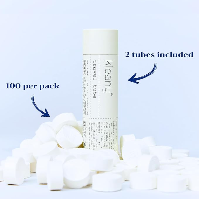 100 Compressed Towels Tablets - Biodegradable & Hypoallergenic - Face Towel - Travel & Makeup Remover Wipes - Hiking & Camping