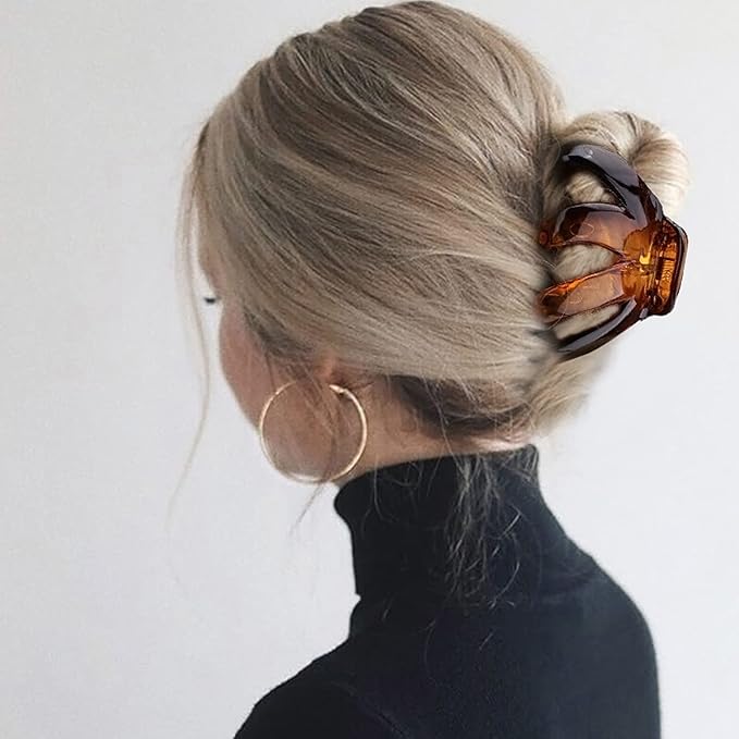 4PCS Extra Large Strong Hold Hair Clips for Thick and All Hair Types - 3.15" Jumbo Premium Octopus Claw Clips for Women and Girls