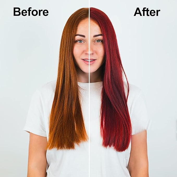 Wine Red Hair Dye Shampoo 3 in 1, Long-lasting & Natural Hair Color Shampoo, Herbal Ingredients Natural Shampoo Hair Dye Effect in Minutes, Gifts for Men Women 500ml