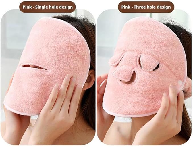Face Steaming Towel,Hot Compress Face Towel Masks,Reusable Face Masks Skincare Facial Steamer Towel for Hot Cold Skin Care,Towel Steamer for Facials,Spa Towels Beauty Facial Towel for Women (A)