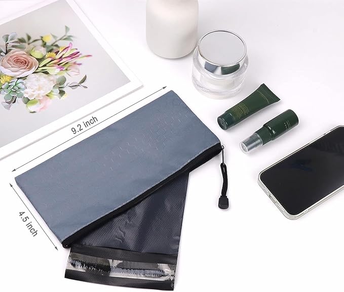 Feminine Personal Disposal Bags - 200pc Grey Opaque and 2pcs Storage Bags for Tampons, Pads, Liners