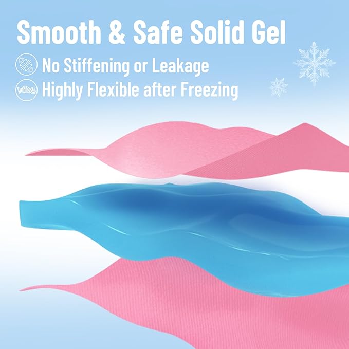 Cooling Eye Mask, Cold Eye Mask for Puffiness, Reusable Ice Eye Masks for Dark Circles, Puffy Eyes, Relieve Migraines and Headaches with Gel Eye Masks Therapy, Long-Lasting Comfort (Pink of 3D)