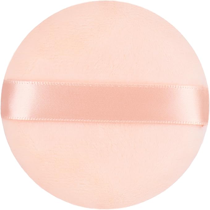 Body Powder Puff Extra Soft Large 3.95" Dusting Powder Puff for Women Bath and Face Makeup Setting Powder Applicator - Perfect for Talcum or Loose Powder, Big Beauty Sponge