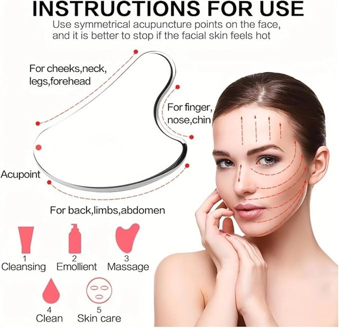Silicone Ice Roller Globes for Face and Under Eyes with Stainless Steel Gua Sha Tool, Reusable Cooling Facial Massage Wand Set for Puffiness, Sculpting and Skin Refreshing