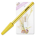 USA PANA Professional 3/32" Shank Size - Cone Shape Carbide Bit - Nail Drill Bit for Manicure Pedicure Tools Dremel Machine - Gold, Silver (Medium, Gold)