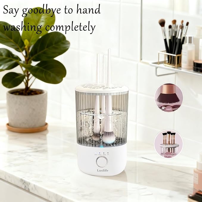 Electric Makeup Brush Cleaning Machine, Multi Functional Integrated Makeup Brushes Cleaner, One Click Start, Suitable for Various Makeup Brushes & Tools