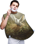 Monochrome Sketch Style Gaming Print Beard Bib Shaving Apron, Beard Hair Trimming Cape Gift For Dad