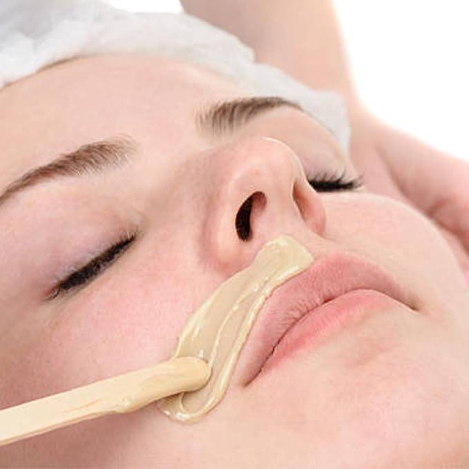 Mibly 200 Pcs Wooden Wax Sticks - Eyebrow, Lip, Nose Small Waxing Applicator Sticks for Hair Removal and Smooth Skin - Spa and Home Usage