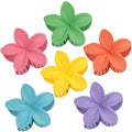 Flower Hair Clips for Women 6 Pcs Hawaiian Large Claw Clips Plumeria Medium Hair Claw Clips for Thick Thin Hair Hibiscus Tropical Beach Hair Accessories for Women Girls and Girls-Dopamine