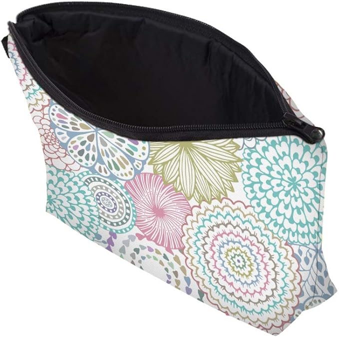 Deanfun Cosmetic Bag for Women, Mandala Flowers Waterproof Makeup Bags Roomy Toiletry Pouch Travel Accessories Gifts (51561)