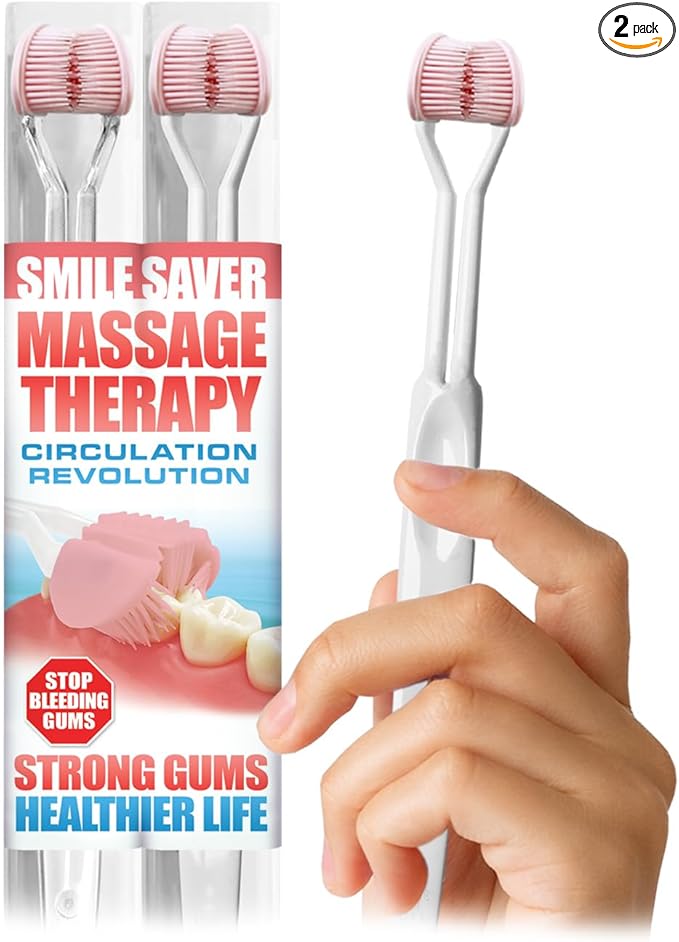 SMILE SAVER 360° Therapeutic Gum Massage for Bleeding Gums & Sensitivity – Circulation Therapy for TMJ & Bruxism Tension – Professional Ultra-Soft Oral Massage Applicator for Sensory Care & Recovery
