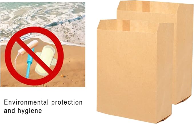 Small Paper Bags, Feminine Hygiene Bags, 100 Sanitary Disposal Bags, Feminine Disposal Bags, Used for Sanitary Napkins, Cotton Slivers, Desserts