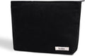 Cosmetic Bags for Women - Corduroy Cosmetic Bag Aesthetic Women Handbags Purses Smile Dots Makeup Organizer Storage Makeup Bag Girls Case Bags (Pure Black)