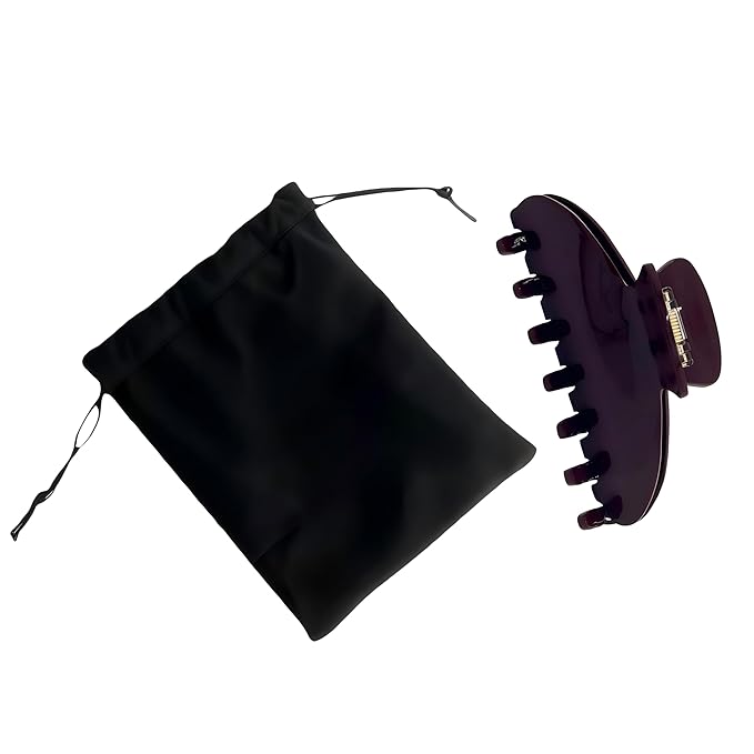 Durable Acetate Hair Clips - 4-Inch Wine Red Claw Clips for Fine and Thick Hair (Wine Red)