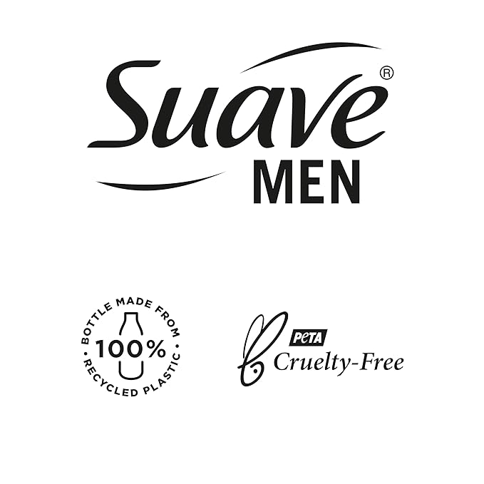 Suave Men Moisturizing Body & Face Wash, With Cedarwood and Mandarin Scent, No Parabens, No Phtahaltes, 18 Oz Pack of 12