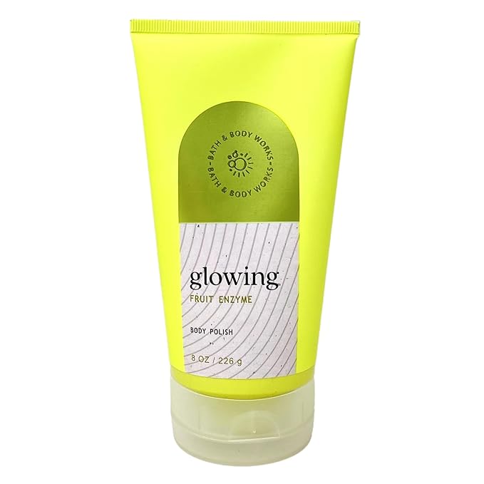 Bath & Body Works Glowing With Fruit Enzyme Exfoliating Body Wash and Body Polish Duo Set with a Wild Jasmine Bar Soap