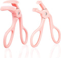 2 Style Eyelash Curler - Lash Curler with 2 Extra Silicone Replacement Pads, Achieve Perfect Curls in 5 Seconds - Quick Natural Curling for Long Lasting (Pink)