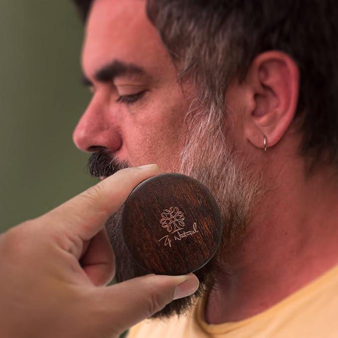 Beard Brush for Men - 100% Boar Bristle Beard Brush, Comes with Solid Wood Base - Mastering The Beards of Men All Over The World