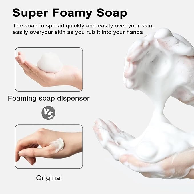 Foam Pump Bottle 1.7oz 2Pcs Foaming Soap Dispenser 50ml Foaming Spray Bottle Empty Travel Foam Bottle Clear Foam Dispenser for Hand Soap Toiletries Shampoo Lotion