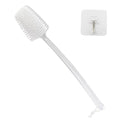 Bath Body Back Shower Brush with Curved Long Handle for Exfoliating Skin Improve Blood Circulation, Clear Back Scrubber Bath Wet or Dry Brushing Body Brush for Shower Women Men