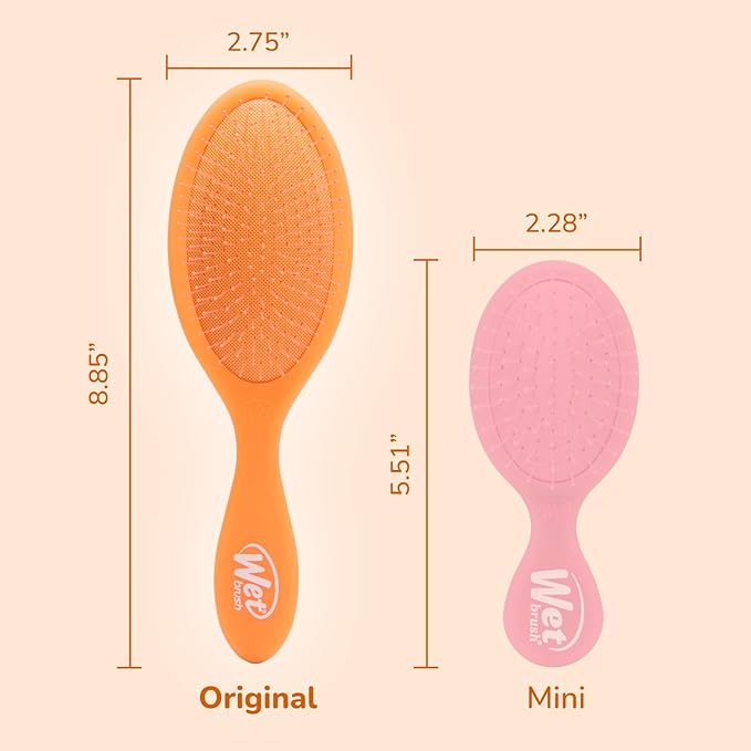 Wet Brush Original Detangler, Orange Crush (Summer Quencher), Ultra-Soft IntelliFlex Bristles Glide Through Tangles, Detangling Hair Brush (Wet & Dry), Women & Men, Limited Edition