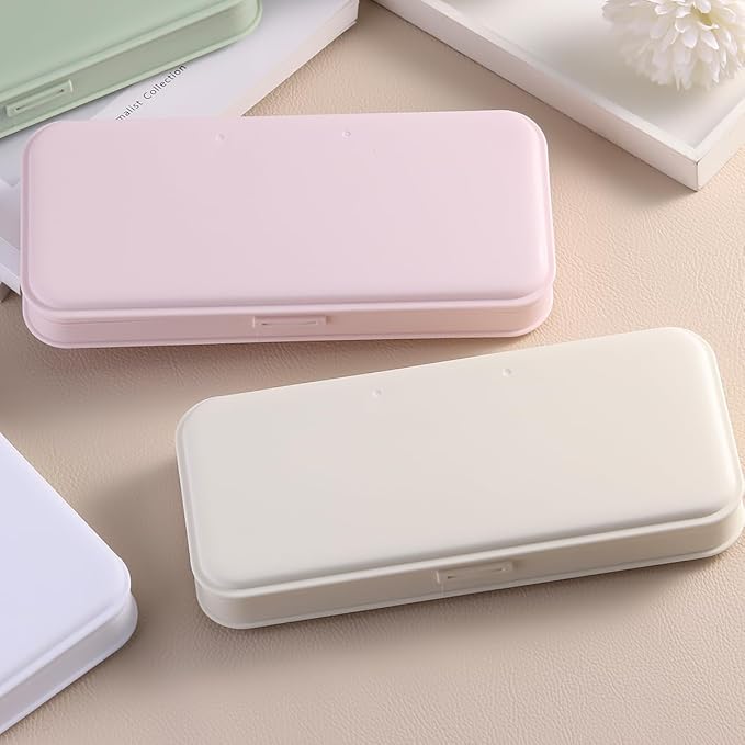 Nail Art Tool Storage Box, Plastic Manicure Tool Box, Manicure Efile Accessories Drill Kit Case, Beauty tool Case, Tweezers Container, Travel Salon Home, Nail Implement for Esthetician-Beige