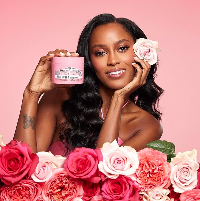 Soap & Glory Original Pink Exfoliating Body Scrub - Body Exfoliator & Dead Skin Remover with Mandarin Extract for Smooth, Radiant Skin - Rose & Bergamot (6.7 fl oz)