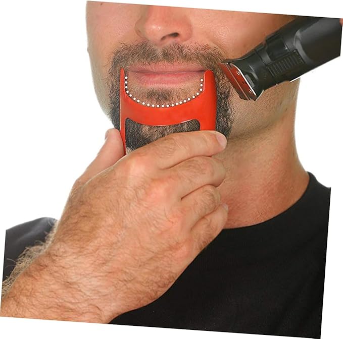 NOLITOY 6pcs Professional Beard Shaping Tool Set Plastic Beard Styling Ruler for Accurate and Outlining Portable and Compact Design for Travel and Grooming