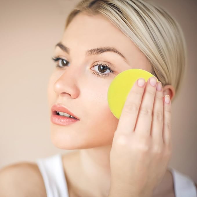 120 Count Compressed Facial Sponges, Face Cleansing Sponge for Estheticians Compress Exfoliating Spa Wash Round Makeup Removal Pads for Women
