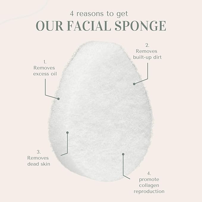 10 Pack - VerdeVida Facial Sponge/Face Scrubber, Buff Puf Style Pads, Deep Cleansing & Exfoliating, White