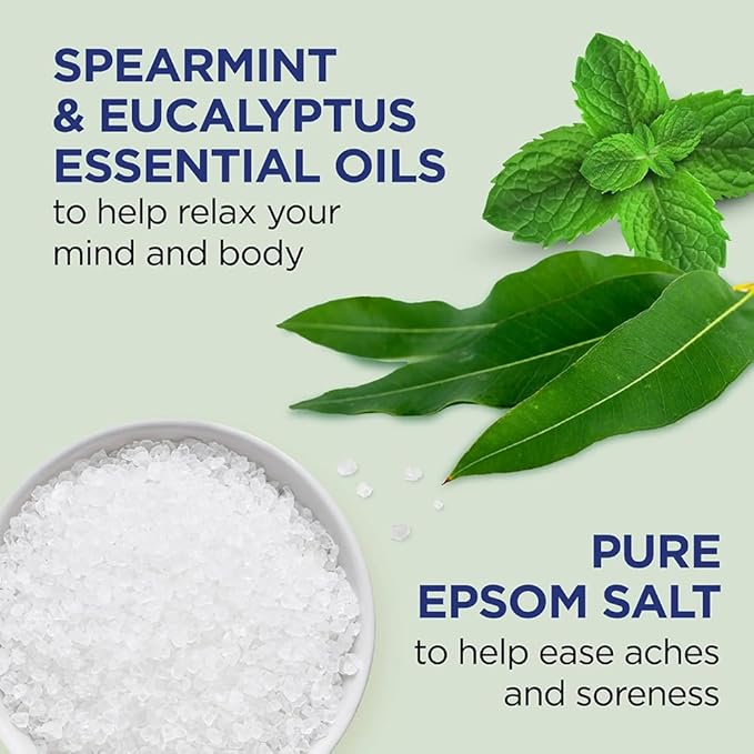 Epson Salt Body Scrub - Exfoliate & Renew with Eucalyptus & Spearmint (16 Ounces)