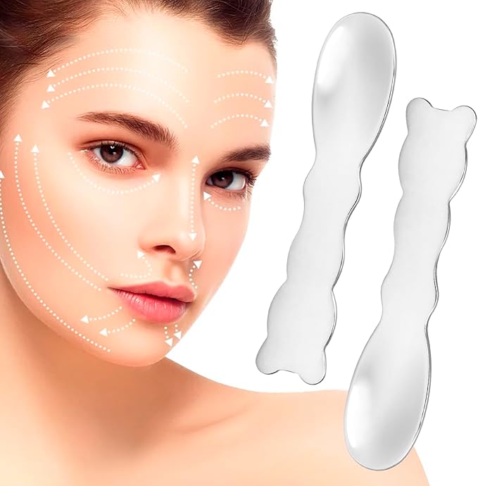3pcs Mini Stainless Steel Makeup Spatula, Reusable Cosmetic Cream Spatulas Spoon, Skincare Scoop Applicator Facial Massage Beauty Tools for Mixing and Sampling Face Eye Cream- Silver