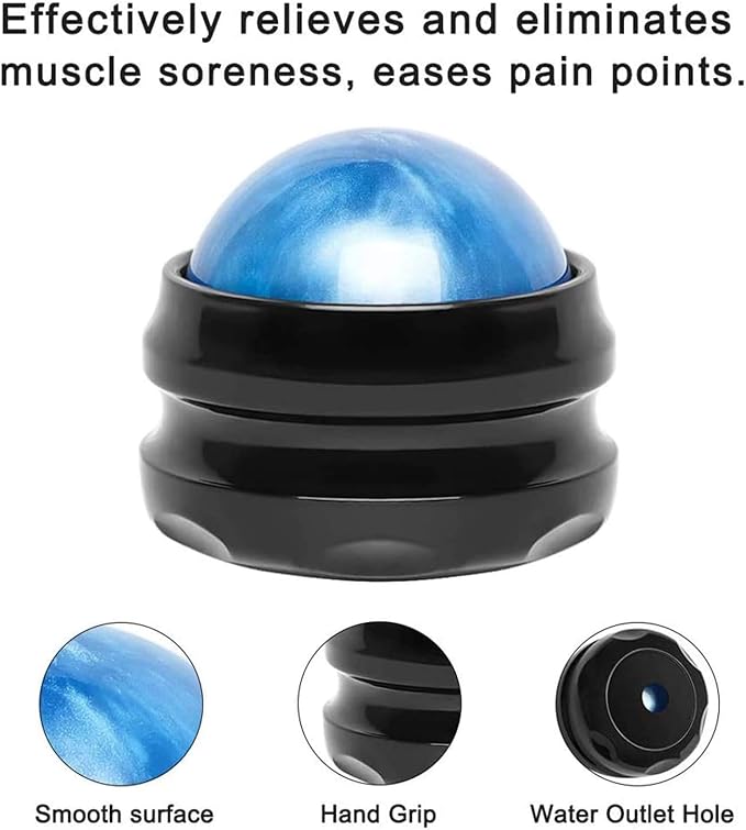 WOVTE Massage Ball, Lacrosse Balls, Self Massage Tool for Sore Muscles, Shoulders, Neck, Back, Foot, Body, Deep Tissue, Trigger Point, Muscle Knots, Yoga and Myofascial Release (Blue)