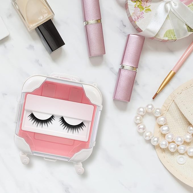 LIFKOME Creative Eyelash Storage Box Travel Case Compact Organizer for False Eyelashes Suitable for Travel and Daily Use