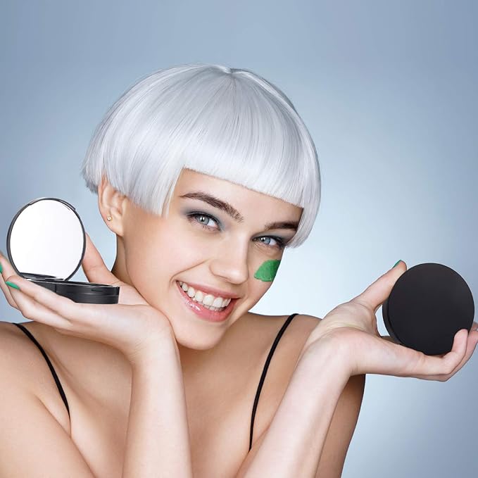 Maitys 6 Pcs Eyelash Packaging Circle Box with Mirror, Eyelash Storage Box Empty Lash Case with Lash Holder for Women(Matte Black)