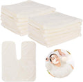 DIMEGON 12 PCS U-Shaped Facial Towels, Soft Coral Fleece Face Cloths for Beauty Salons, Skin Care, SPA Centers