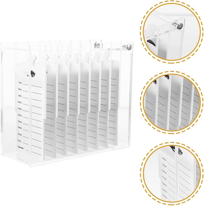 SAFIGLE Acrylic 8-layer Dustproof False Eyelash Storage Box Makeup Organizer Case for Home and Beauty Salon