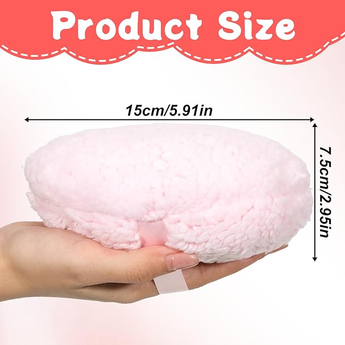 Body Powder Puff, 6'' Large Body Powder Applicator Round Soft Powder Puff Oversize Dust Puffs for Women (Pink)