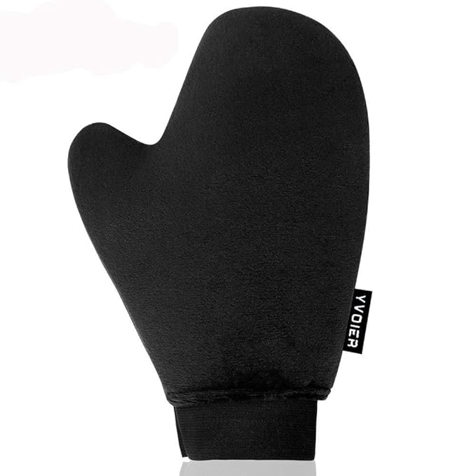 Self Tanning Mitt Applicator - Elastic Wrist Tan Mitt Applicator Microfibre Tanning Lotion Applicator Self Tanning Glove Sunless Tanning Mitt Streak Free Tan for Tanner Spray Mousse Lotions