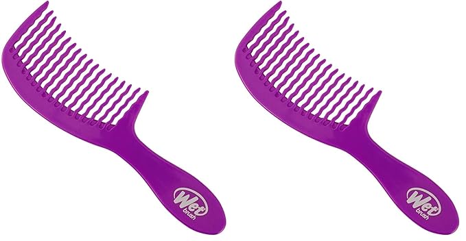 Wet Brush Detangling Comb - Purple Unisex Comb 1 Pc (Pack of 2)
