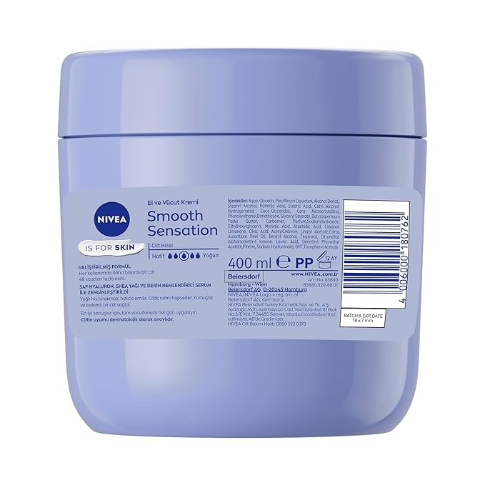 Nivea Irresistibly Smooth Body Cream Dry Skin Shea Butter 400 ml