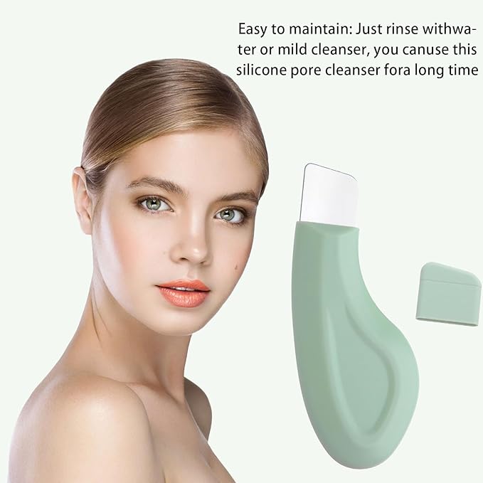 2PCS Blackhead Remover Tool for Face & Nose, Silicone Face Scraper for Deep Cleansing Skin Care Tools Set, Nose Blackhead Remover & Gentle Skin Scrubber for Men & Women, Safe Blackhead Extraction Kit