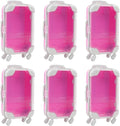 6 Pcs Mini Suitcase Party Favor Box Plastic Luggage Storage Box Empty Candy False Eyelashes Boxes Tiny Suitcase for Wedding Travel Decoration 6.69 Inch