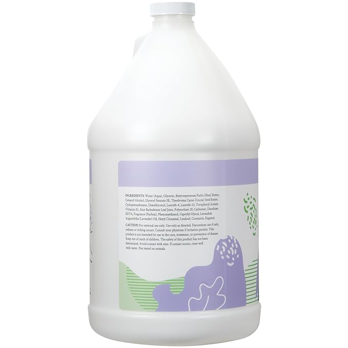 Ginger Lily Farms Botanicals Soothing Butter Lotion for Dry Skin, 100% Vegan & Cruelty-Free, Lavender Chamomile Scent, 1 Gallon (Pack of 4)