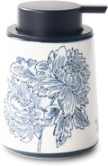 Hand Soap Dispenser for Bathroom, Ceramic Lotion Dispenser, Chinoiserie Bathroom Accessories, Blue and White Flowers and Branches