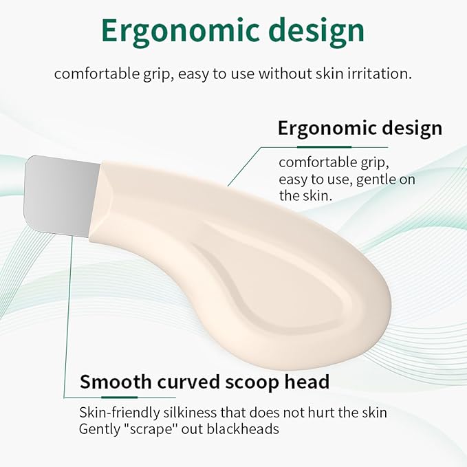 Silicone Nose Blackhead Remover/Face Spatula for Deep Cleaning Black Head Removal.Mild and Safe Skin Scrubber for Remove Facial and Nose Ehead（Beige）