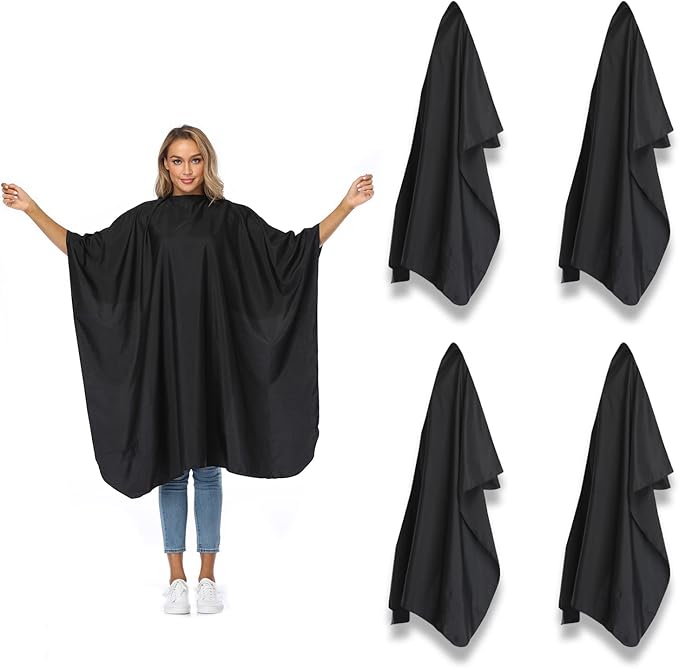 Professional Salon Barber Cape for Men/Women - Hairdressing Waterproof Hair Cutting Cape with Adjustable Snap Closure,Salon