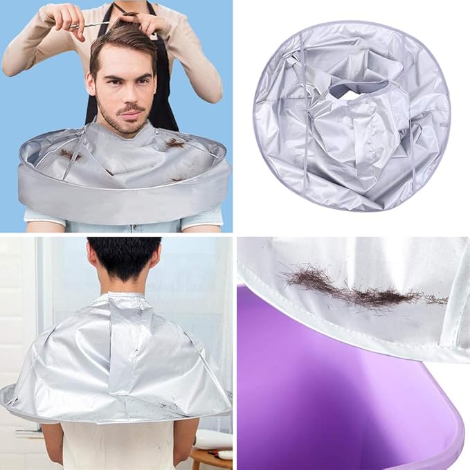 Professional Hair Cutting Cape Foldable Hair Cutting Cloak Umbrella for Salon Barber Adult Special Hair Styling Accessory